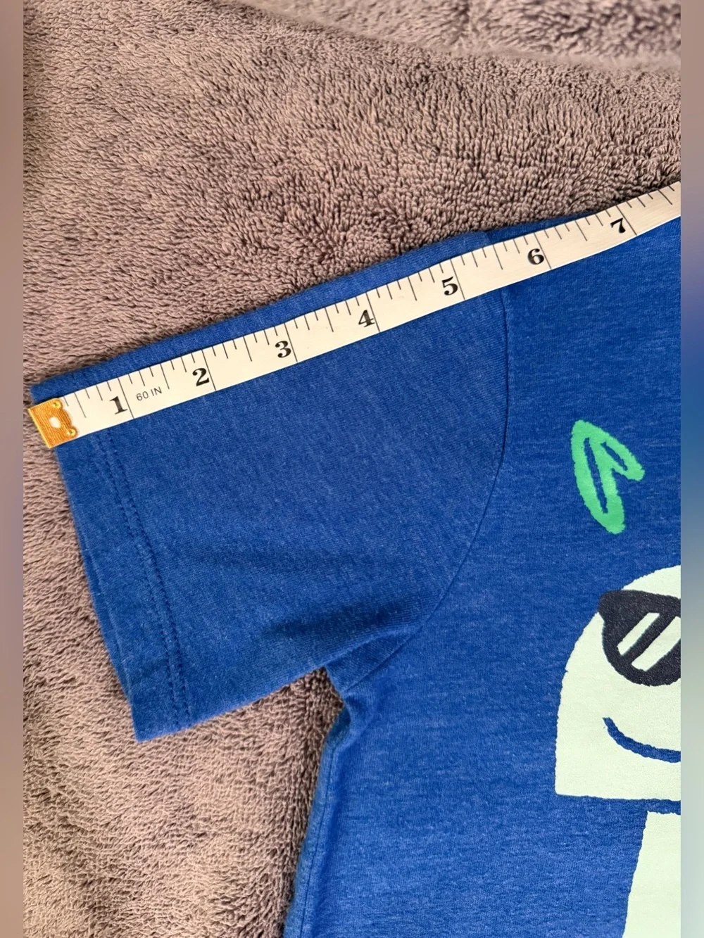 The Children's Place Blue Tee with Green Dino Graphic